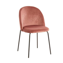 SEDIA BONNIE ROSA VELLUTO 45X55X82 
