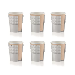 SET 6 REGGIBICCHIERI GRIGIO TORTORA TIFFANY GUZZINI