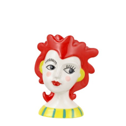 VASO CERAMICA H.13 LE STILOSE ROSSA 