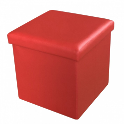 POUF PIEGHEVOLE ROSSO 35X35 PVC
