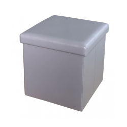 POUF PIEGHEVOLE GRIGIO 35X35 PVC