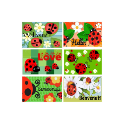 ZERBINO COCCO COCCINELLE 6 DISEGNI ASSORTITI 70X40 
