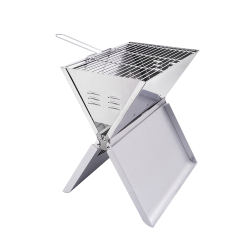BARBECUE PORTATILE + 2 UTENSILI E BORSA SILVER 