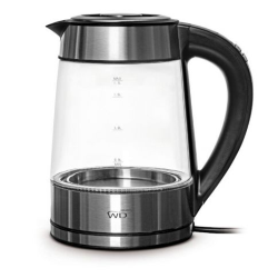 BOLLITORE ELETTRICO IN ACCIAIO INOX E VETRO BOROSILICATO 1,7 L