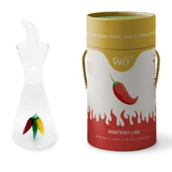 OLIERA IN VETRO BOROSILICATO 250 ML DECORO PEPERONCINO