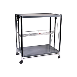 CARRELLO CUCINA PIEGHEVOLE SLIM METALLO GRIGIO