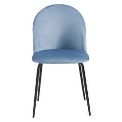 SEDIA BONNIE BLU AVIO VELLUTO