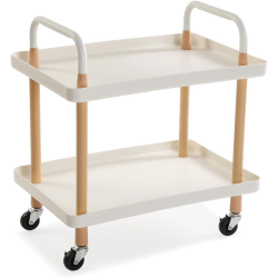 CARRELLO 2 RIPIANI BIANCO 53.5x36x55 CM 