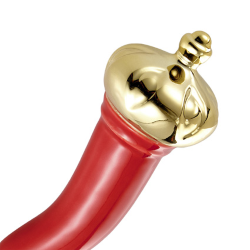 CORNO ROSSO CORONA ORO DECORAZIONE DIPINTA A MANO PORCELLANA