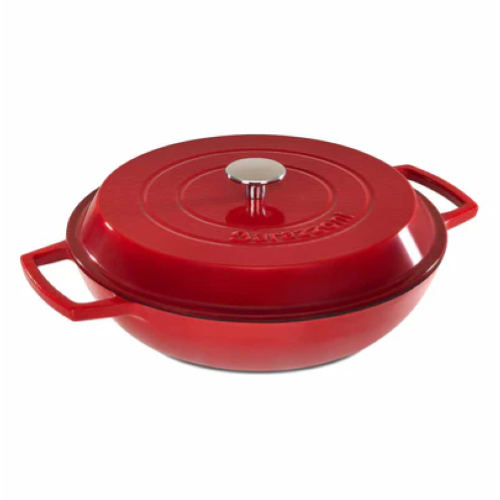 TEGAME GHISA CM30 C/COP ROSSO LACCATO BARAZZONI