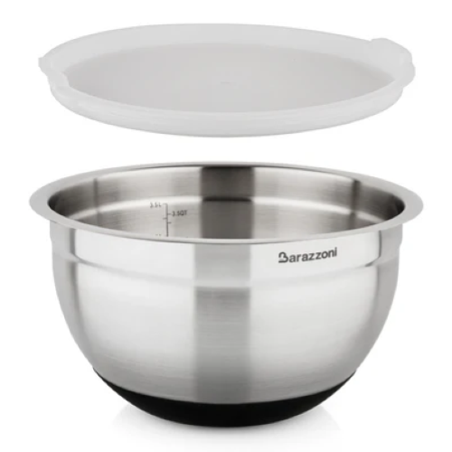 BOWL ACCIAIO AISI 304 CM 16X 9,6 C/COPERCHIO   BARAZZONI