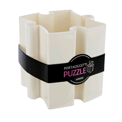 PORTAPENNE PUZZLE BIANCO