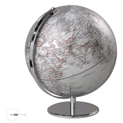 MAPPAMONDO COLORE ARGENTO 30CM. MASCAGNI