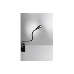 LAMPADA TAVOLO PLASTICA FLEX NERA CON MORSETTO 