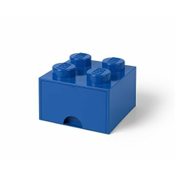 CONTENITORE 4 BOTTONI BLU BRICK DRAWER LEGO 