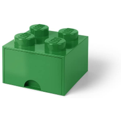 CONTENITORE 4 BOTTONI VERDE BRICK DRAWER LEGO
