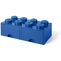 CONTENITORE 8 BOTTONI BLU BRICK DRAWER LEGO 