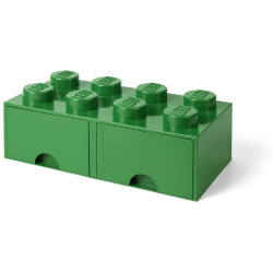 CONTENITORE 8 BOTTONI VERDE BRICK DRAWER LEGO