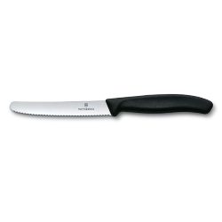COLTELLO TAVOLA ONDULATO NERO VICTORINOX