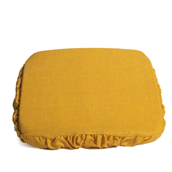 CUSCINO COPRISEDIA QUADRATO A CAPPUCCIO SFODERABILE ARANCIO IN COTONE  