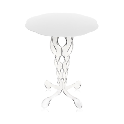 TAVOLINO SMALL BIANCO PLEXIGLASS ARABESCO