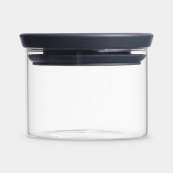BARATTOLO IMPILABILE VETRO 0,3L GRIGIO SCURO BRABANTIA