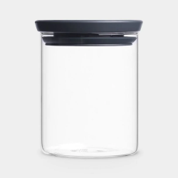 BARATTOLO IMPILABILE VETRO 0,6L GRIGIO SCURO BRABANTIA