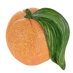 ARANCIA DECORAZIONE FRUTTA PORCELLANA COLORATA 