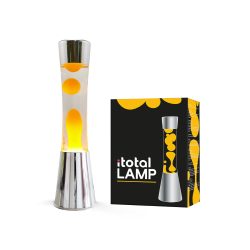 LAMPADA LAVA SILVER LIQUIDO BIANCO MAGMA ARANCIONE