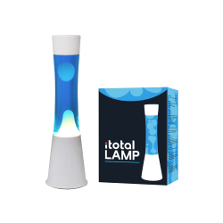 LAMPADA LAVA BASE BIANCA  LIQUIDO BLU/BIANCO